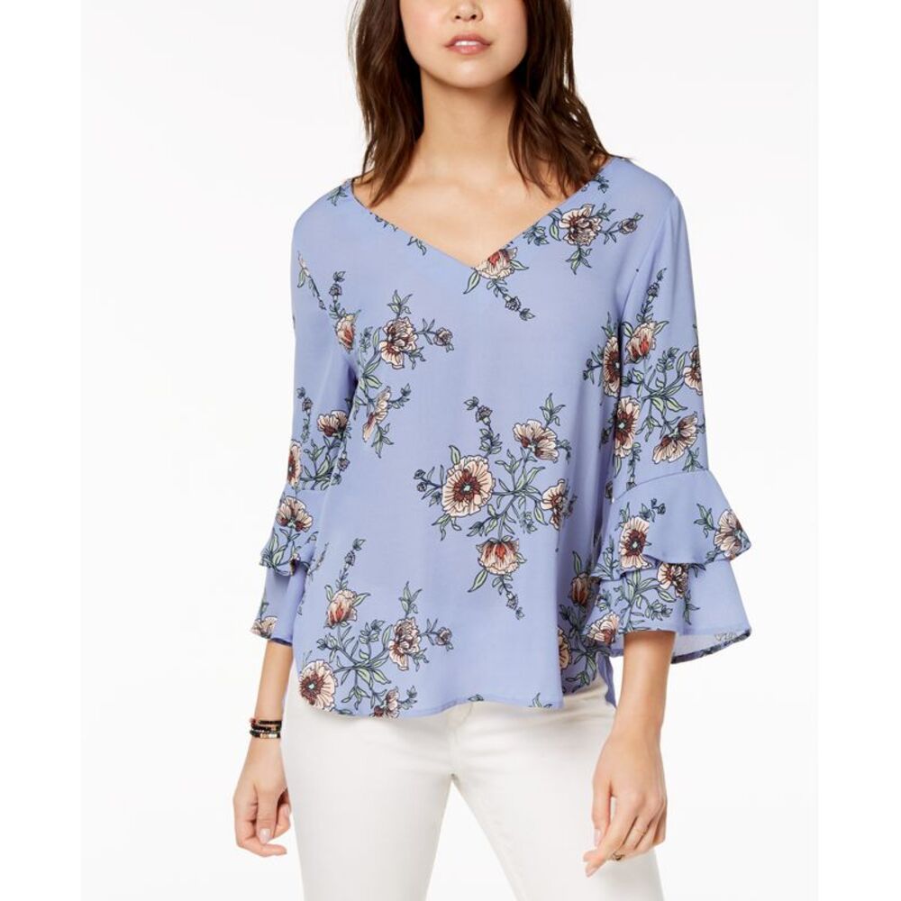 7 Sisters Juniors Printed Ruffle Sleeve